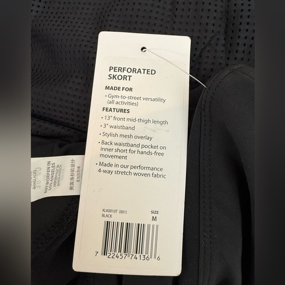 💥2/$15 NWT Marika all black athletic tennis pickle ball skort skirt size medium - Picture 9 of 11